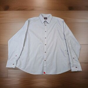 Untuckit Dress Shirt Mens XL Gray Long Sleeve Button Up Relaxed Fit Wrinkle Free